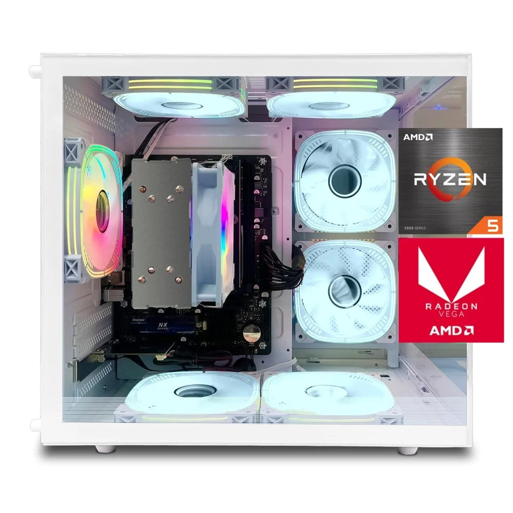 Gaming Desktop PC, Amd Ryzen 5 5600GT, AMD Radeon Graphics, 16GB Ram, 512GB SSD, Windows 11 Home