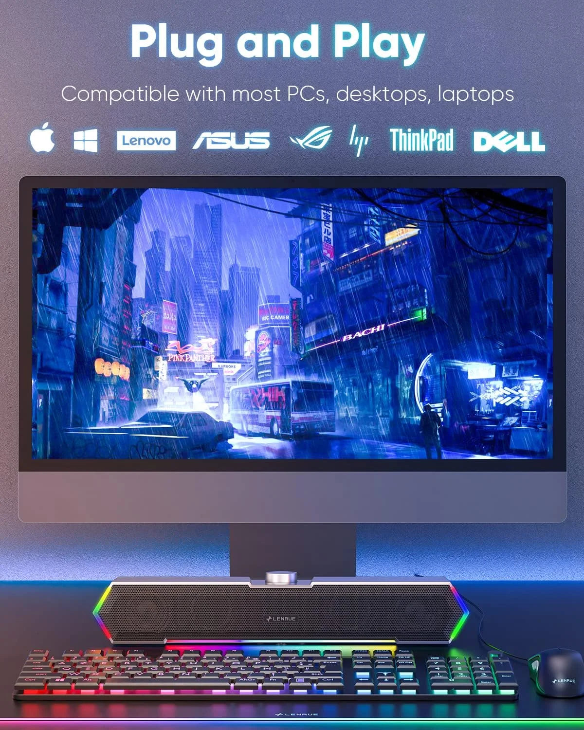 Speakers for Desktop, USB C/USB Powered