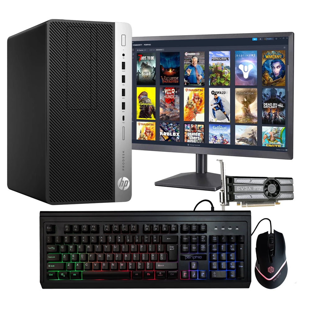 HP 600G4 Desktop Gaming Computer | Intel Core I5, 16GB RAM, 1TB SSD, Nvidia Geforce GPU, Windows 11 | Home or Office PC