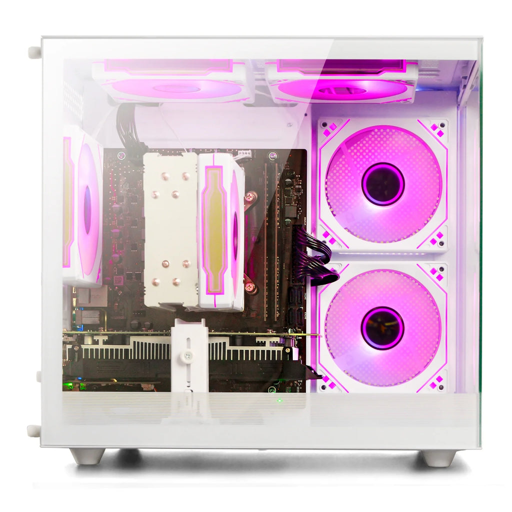 Desktop PC Computer Gaming AMD Ryzen 7 8700F, RTX 5060 8GB 1TB , 32GB DDR5, White Mid Tower