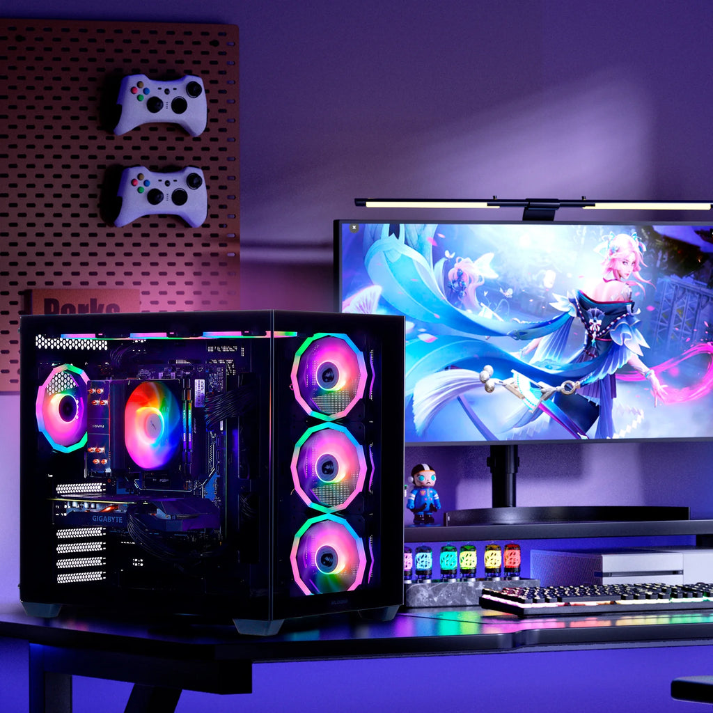 Gaming PC AMD Ryzen 5 5500 NVIDIA Geforce RTX 5060 16GB RAM 1TB SSD 650W Win11 WIFI Desktop Black