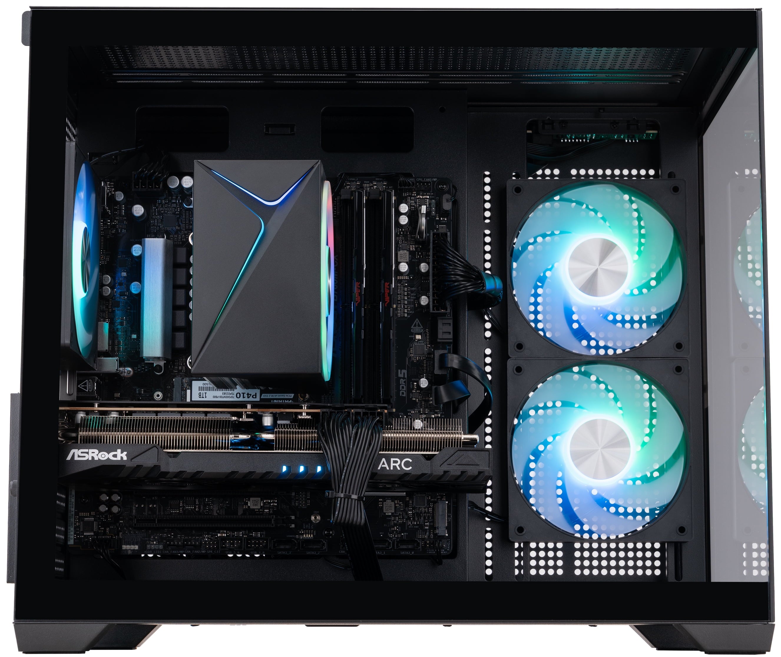 ABS Flux II Aqua Gaming PC - Windows 11- Intel Core 5 120 - Intel Arc A750 - 32GB DDR5 - 1TB - ABSWMT120A750