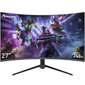 27-Inch FHD VA Gaming Curved Monitor with Rainbow Lights, 240Hz Refresh Rate, Eye Care 1080P Display, Freesync G-Sync Compatible, 1Ms Displayport, HDMI, DP and Speakers