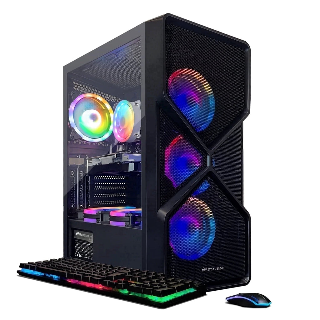 Gaming PC Computer Desktop, RTX 2060S 8G, Intel Core I7 8Th up to 4.1G, 16G DDR4, 1T SSD, 600M Wifi, BT 5.0, RGB Fan X6, Windows 11 Home