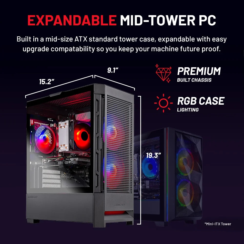 Skytech Blaze4 Mini Gaming PC Desktop AMD Ryzen 5 5500 NVIDIA Geforce RTX 3050 (6GB) 500GB Nvme SSD 16GB DDR4 SDRAM Windows 11