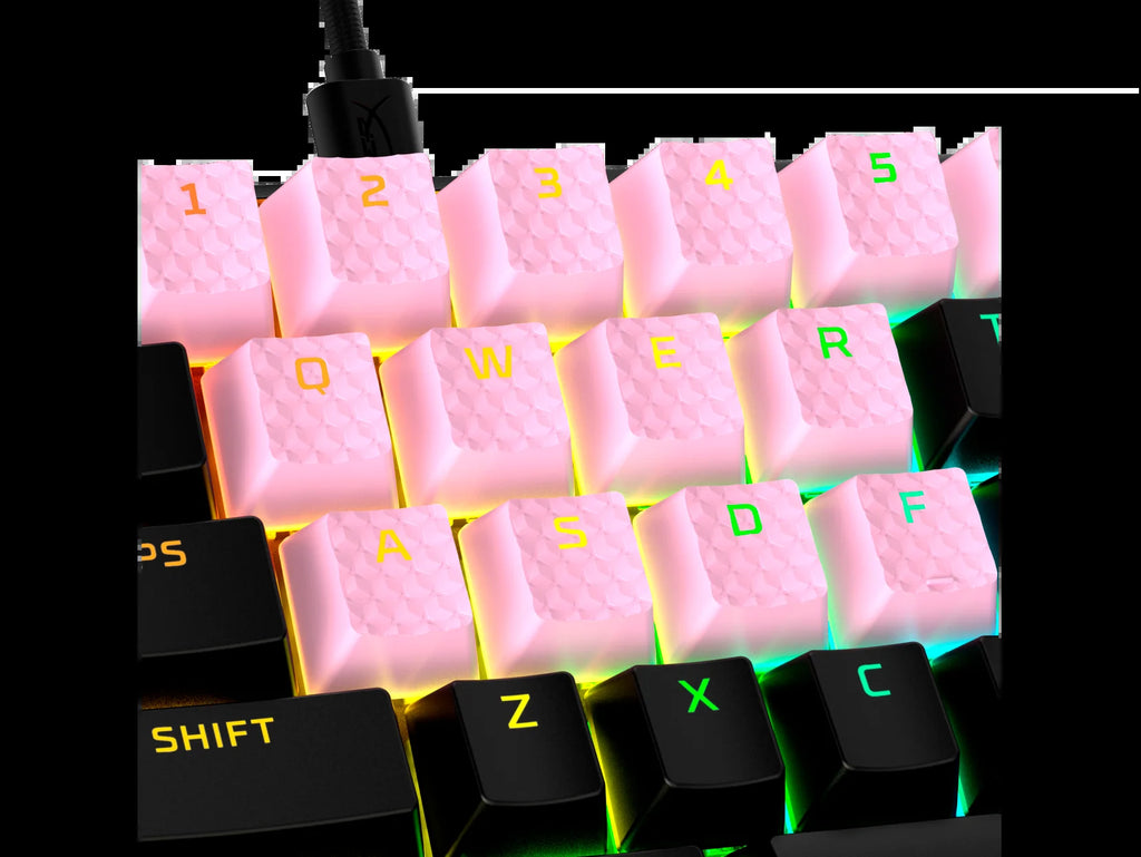 Hyperx Rubber Keycaps - Gaming Accessory Kit - Pink (US Layout)