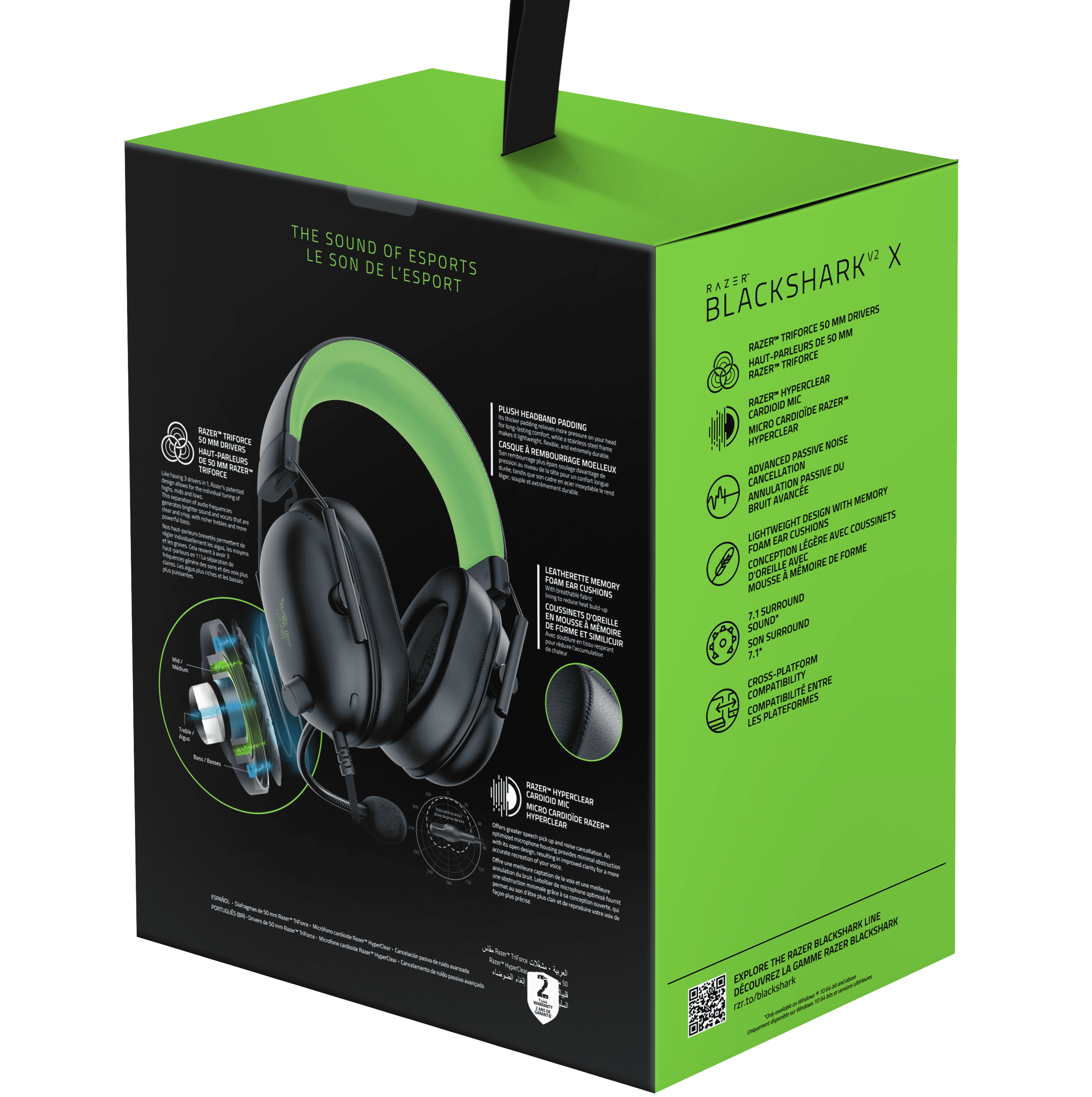 Blackshark V2 X Wired Esports Multi-Platform Headset, 3.5Mm, Special Edition
