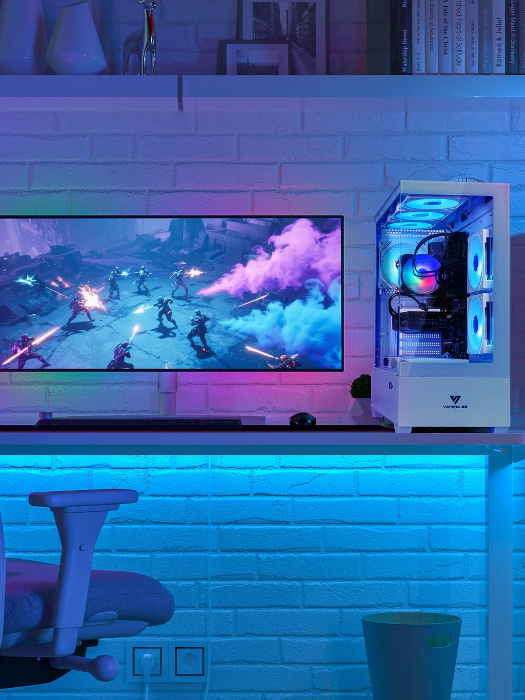 Pre-Built Gaming PC Intel Core I7 up to 4.0Ghz, 16GB RAM, 512GB SSD, 1TB HDD, NVIDIA GT 1030, Windows 11 Pro, ARGB Gaming Computer for Home Office, Daily Use