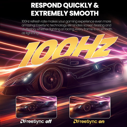 27Inch Curved 100Hz FHD Computer Monitor, 1800R 100 Srgb Freesync HDMI White