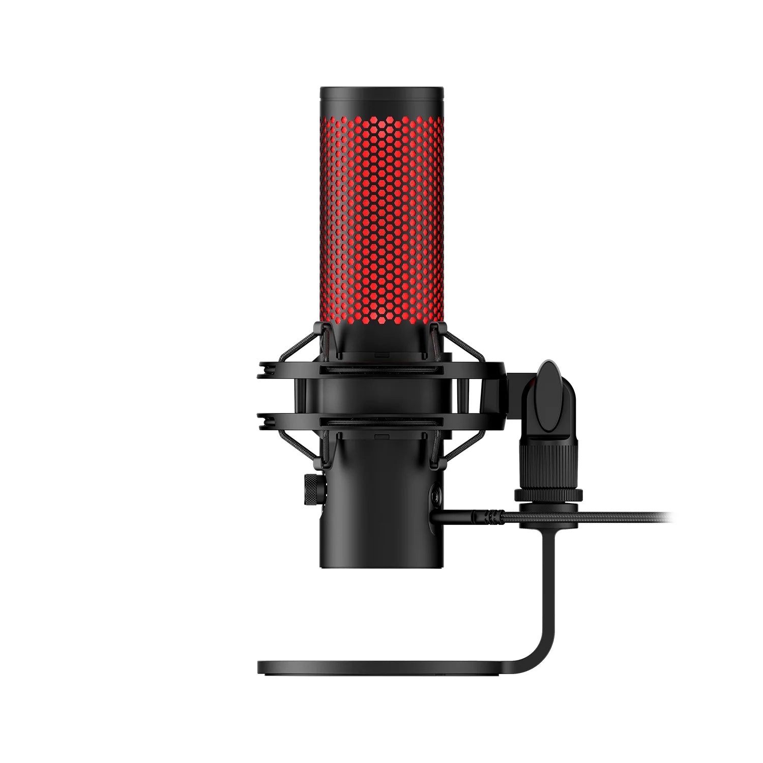 Quadcast 2 - USB Microphone for Gaming, Streaming and Podcasting, with On-Board Controls, LED Lighting, Quick Release Shock Mount and Built-In Arm/Stand Mount, PC, Mac, PS5, PS4, USB-C - Black