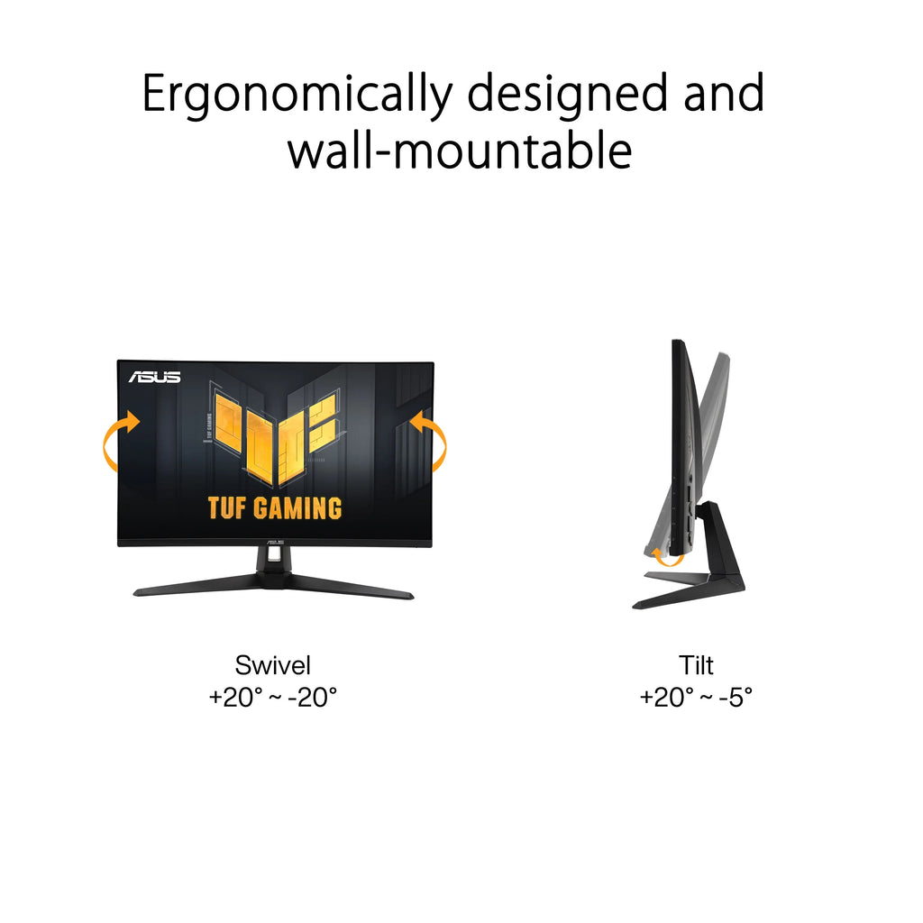 TUF Gaming VG27AQ3AZ Gaming Monitor – 27" QHD (2560X1440), 180Hz, Fast IPS, 1Ms (GTG)