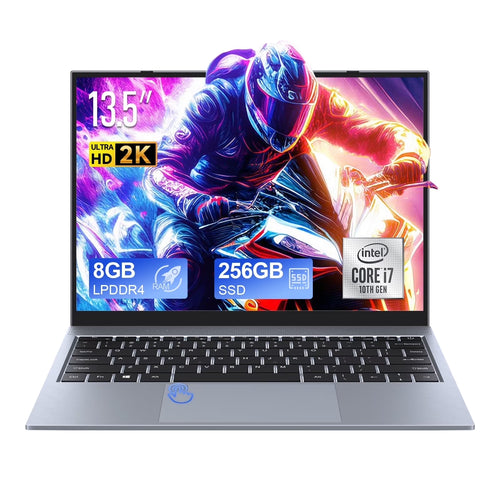 13.5" Windows 11 Pro Business Laptop, 8GB RAM 256GB SSD, Intel Core I7 1065G7, up to 3.9Ghz, 2.5K UHD 16:10 Display Fingerprint Backlit Keyboard Wifi5 BT 5.0 for Student, Business, Gaming