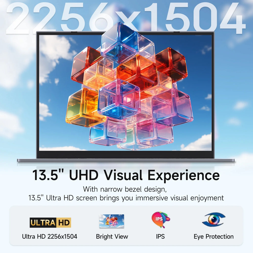 13.5" Windows 11 Pro Business Laptop, 8GB RAM 256GB SSD, Intel Core I7 1065G7, up to 3.9Ghz, 2.5K UHD 16:10 Display Fingerprint Backlit Keyboard Wifi5 BT 5.0 for Student, Business, Gaming