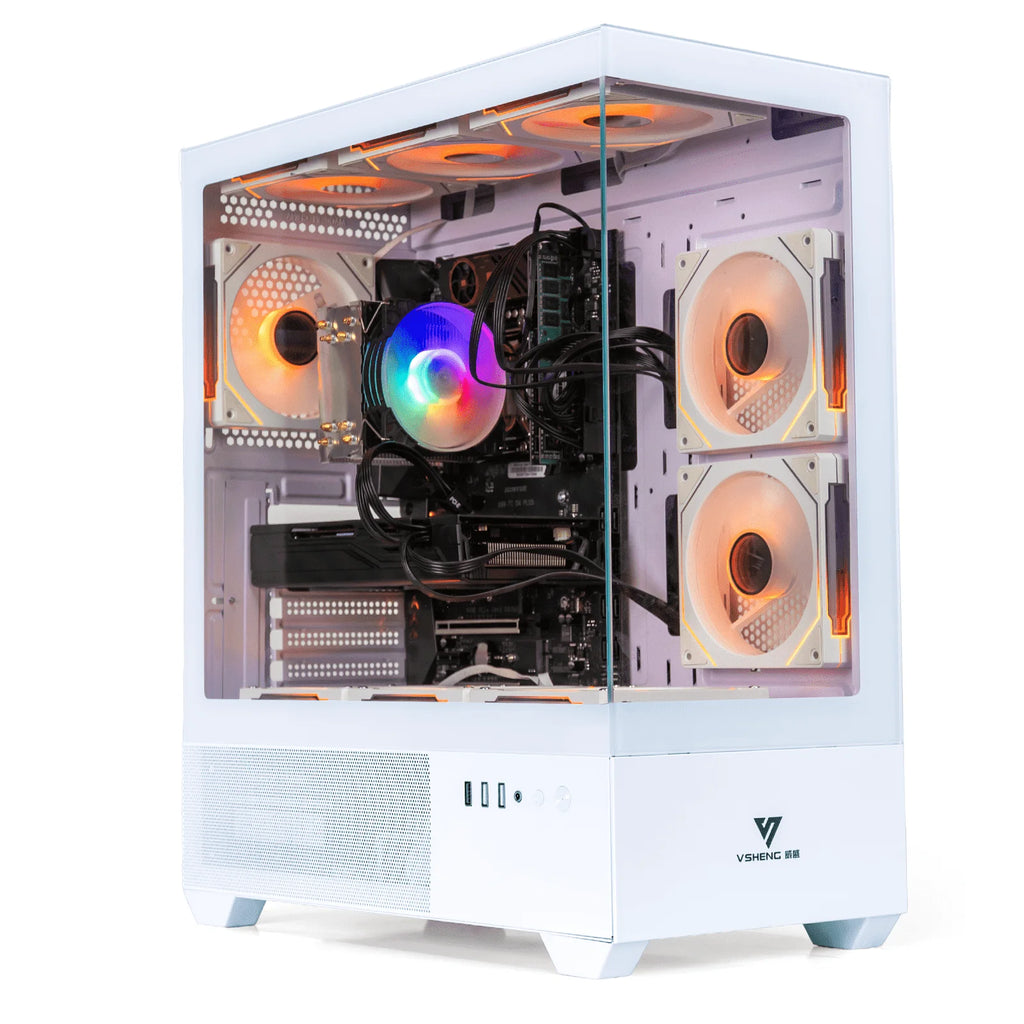 Pre-Built Gaming PC Intel Core I7 up to 4.0Ghz, 16GB RAM, 512GB SSD, 1TB HDD, NVIDIA GT 1030, Windows 11 Pro, ARGB Gaming Computer for Home Office, Daily Use