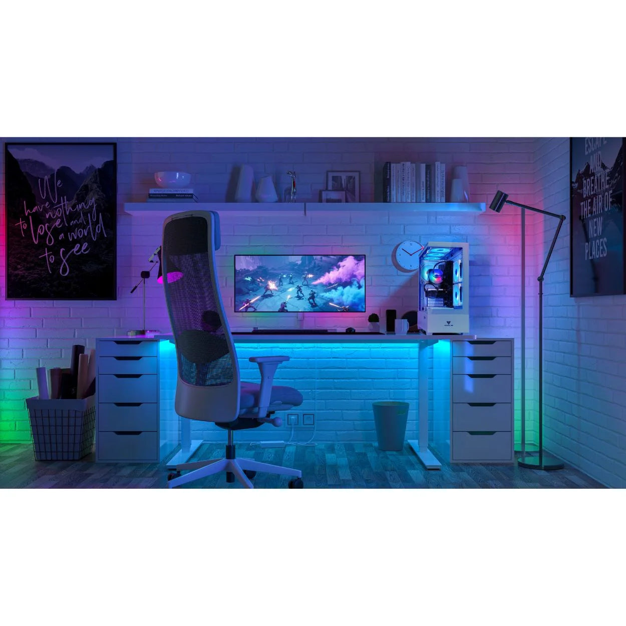 Pre-Built Gaming PC Intel Core I7 up to 4.0Ghz, 16GB RAM, 512GB SSD, 1TB HDD, NVIDIA GT 1030, Windows 11 Pro, ARGB Gaming Computer for Home Office, Daily Use