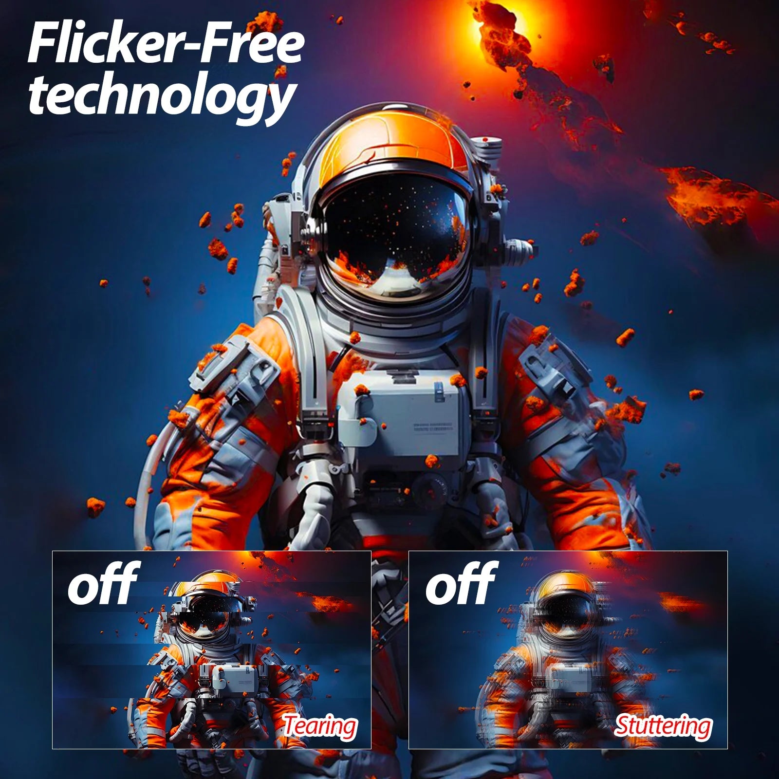 22" Inch Computer Monitor FHD 1080P 100Hz Ultra-Thin Bezel-Less VA Display, HDMI VGA PC Monitor Home Office Movies