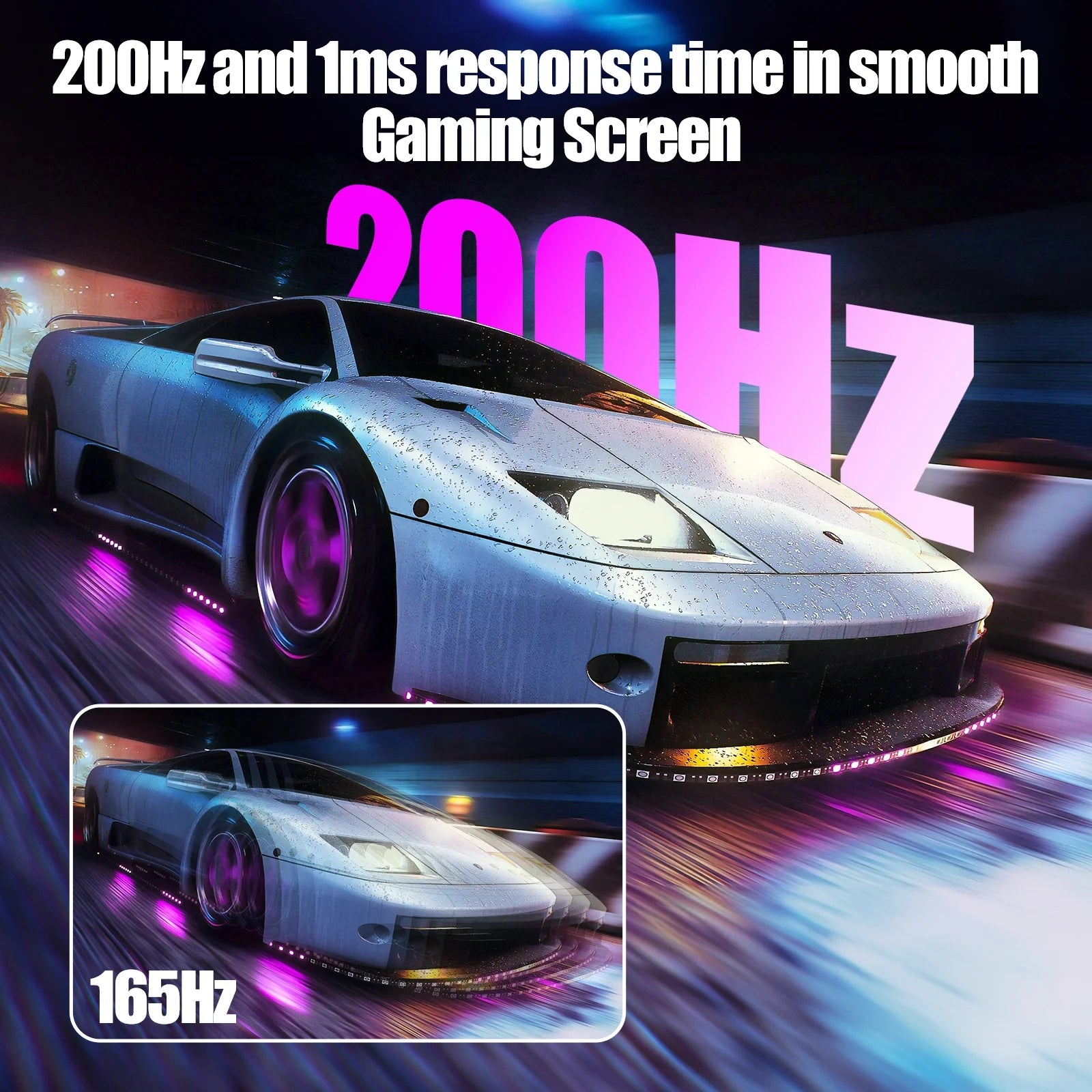 24.5 Inch Gaming Monitor 200Hz/165Hz FHD(1080P) Computer Monitors Black