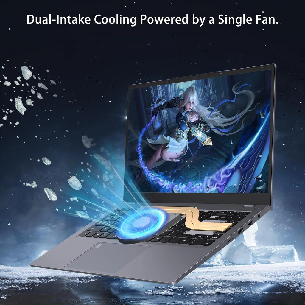 15.6" Laptop, Dual 16GB DDR4 512GB SSD, Intel Core I5 1240P, 12 Core up 4.4Ghz, Office 2024 Fingerprint Backlit KB Wifi 6 BT5.2, Laptop Computer for Business, Student, Light Gaming