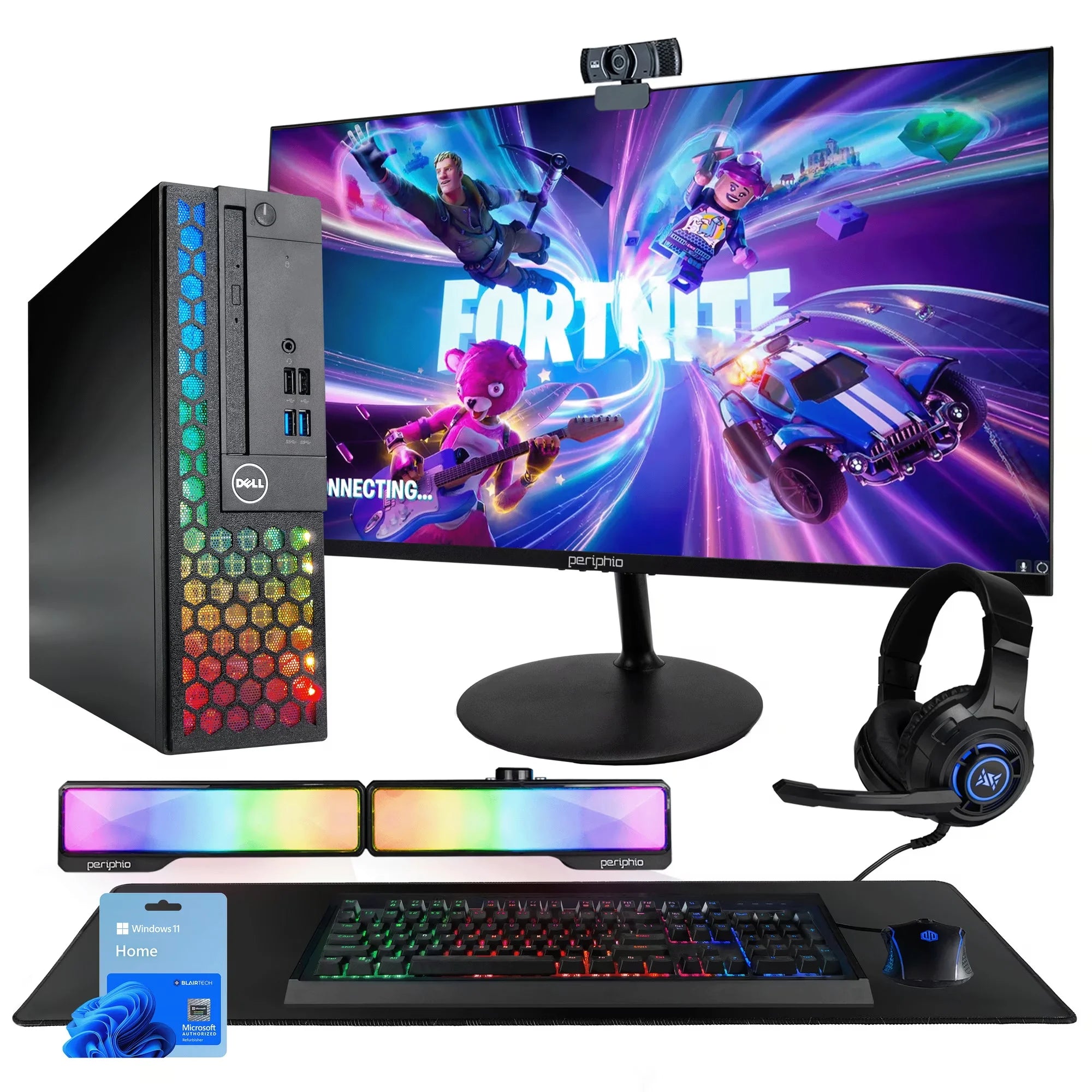 RGB Dell Prebuilt PC Gaming Bundle | Intel Core I5, 16GB RAM, 500GB SSD, NVIDIA Geforce GPU | Windows 11 | Desktop Computer