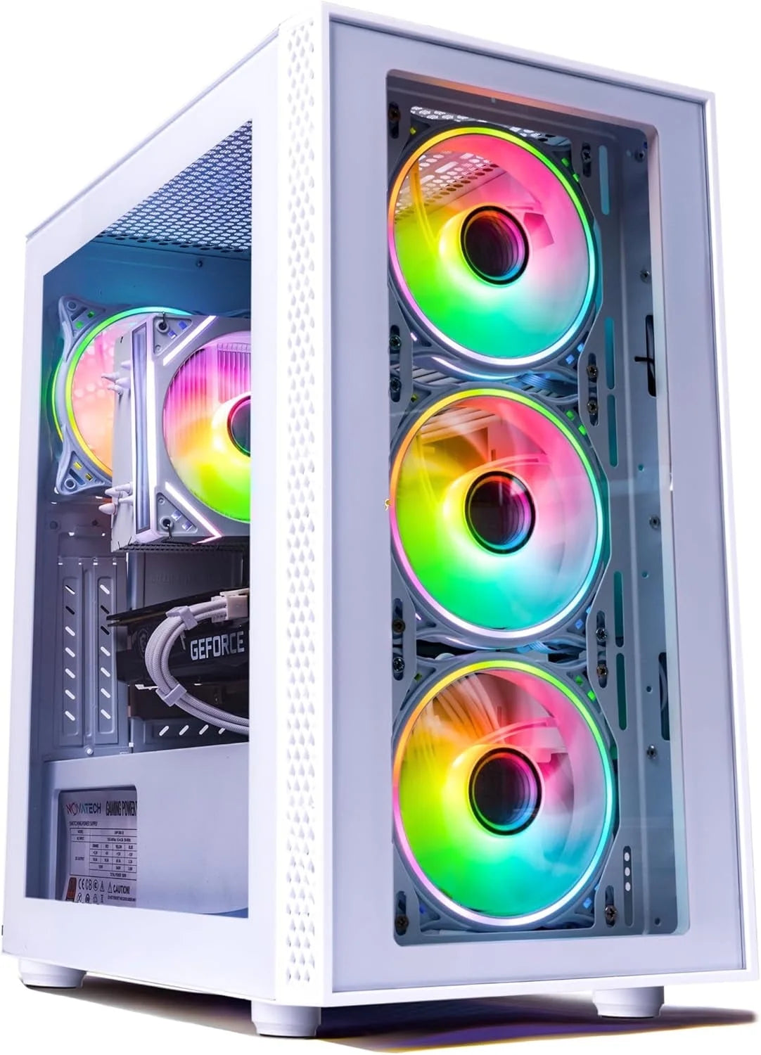 Phantom 2.0 Prebuilt Gaming PC Desktop Computer - RX580 8GB - Intel I7 Xeon 3.5Ghz - 16GB RAM - 512GB M.2 SSD Wifi/Bt, Win 11 - Gaming Computer Tower - Pre Built PC Gaming - 1 Year Warranty