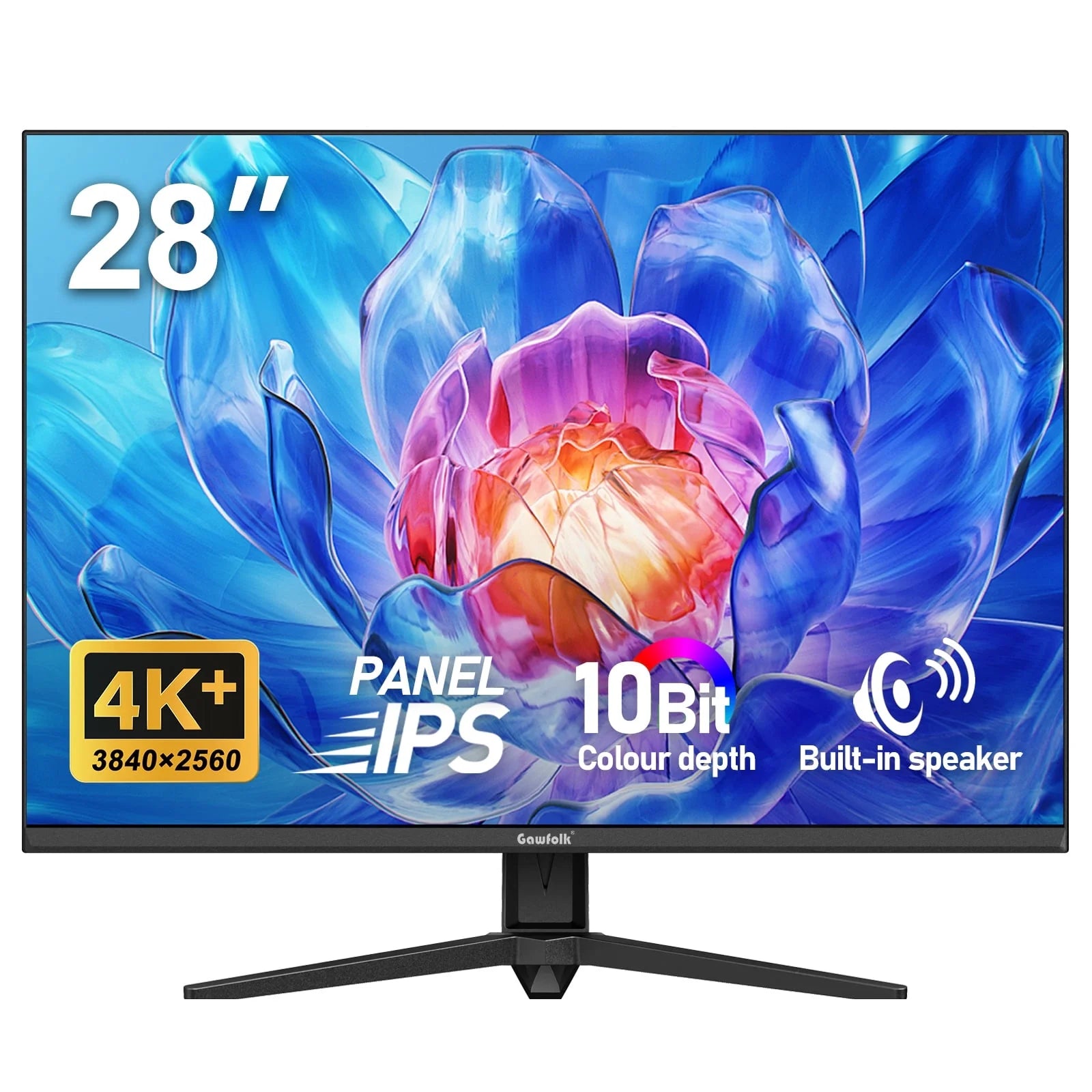 28 Inch Monitor 4K UHD IPS, Freesync, Built-In Speakers, HDMI/DP, VESA Tilt - Pc/Laptop Office