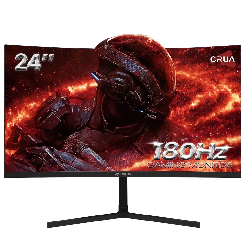 24" 165Hz/180Hz Curved Gaming Monitor,Fhd 1080P Computer Monitor,Freesync,120% Srgb,Low Motion Blur-Black