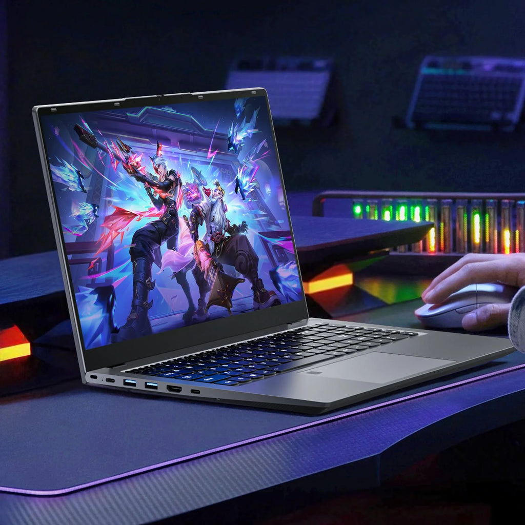 15.6" Laptop, Dual 16GB DDR4 512GB SSD, Intel Core I5 1240P, 12 Core up 4.4Ghz, Office 2024 Fingerprint Backlit KB Wifi 6 BT5.2, Laptop Computer for Business, Student, Light Gaming