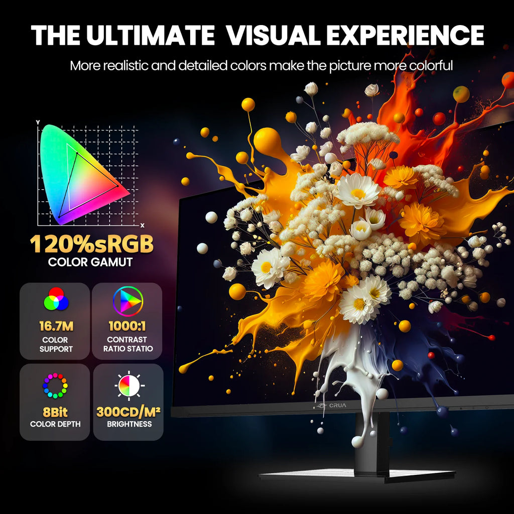 27'' 2K 360Hz IPS Gaming Monitor, QHD 1440P, 120%Srgb, Built-In Speakers, Height/Pivot/Swivel/Tilt Adjustable, Freesync, DP1.4 & HDMI2.1, Wall Mount-Black