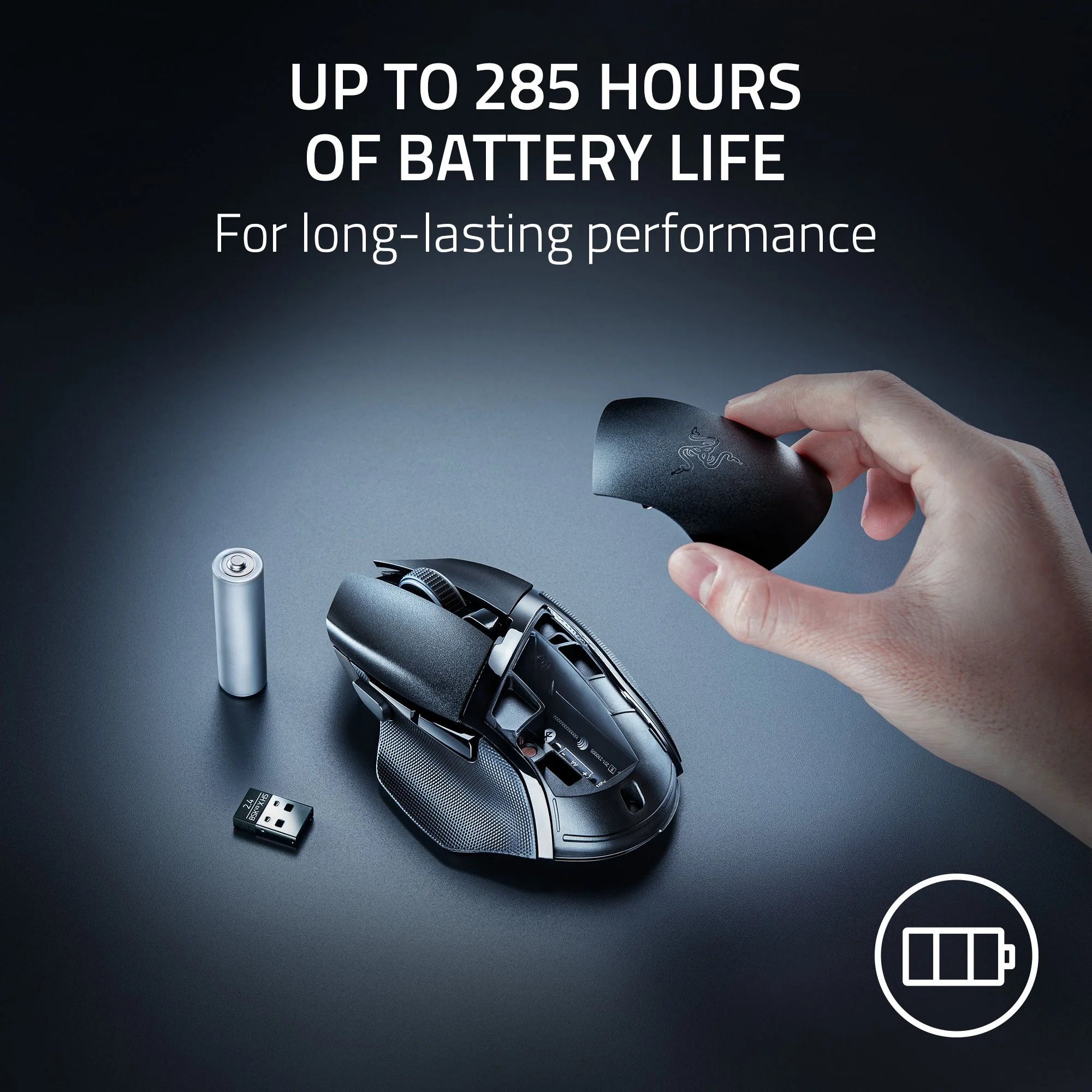 Basilisk V3 X Hyperspeed RBG Optical Bluetooth Gaming Mice, White