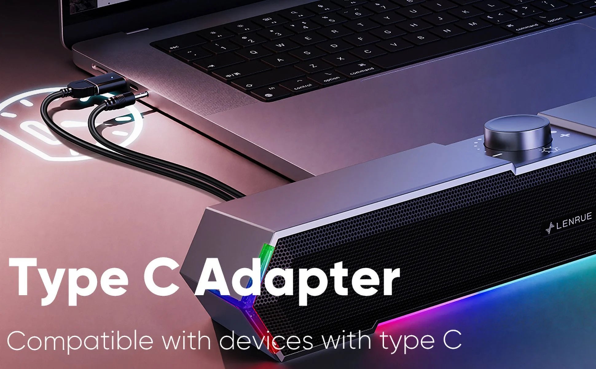 Speakers for Desktop, USB C/USB Powered