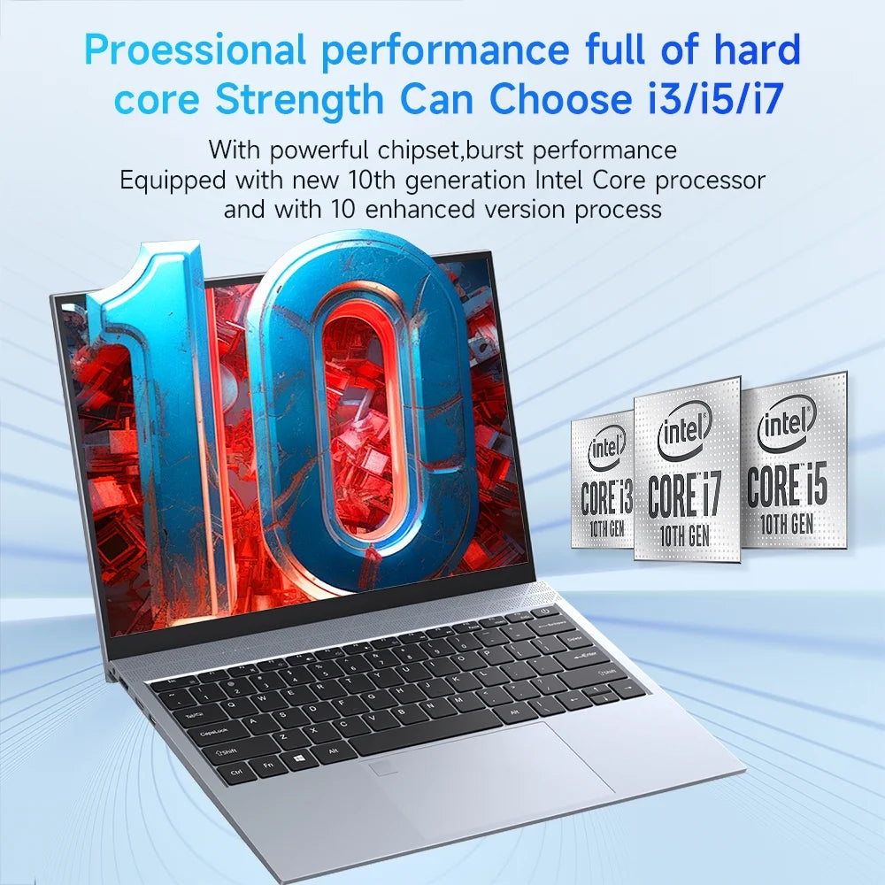 13.5" Windows 11 Pro Business Laptop, 8GB RAM 256GB SSD, Intel Core I7 1065G7, up to 3.9Ghz, 2.5K UHD 16:10 Display Fingerprint Backlit Keyboard Wifi5 BT 5.0 for Student, Business, Gaming