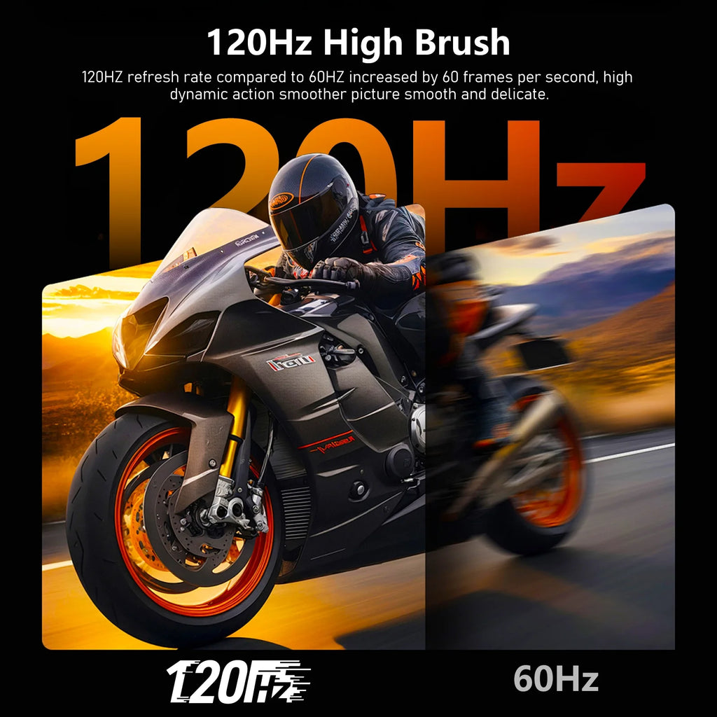 Gawfolk 24.5" Gaming Monitor Curved 1080P 120Hz with Built-In Speakers,Upports 75×75Mm Wall Mount, Black