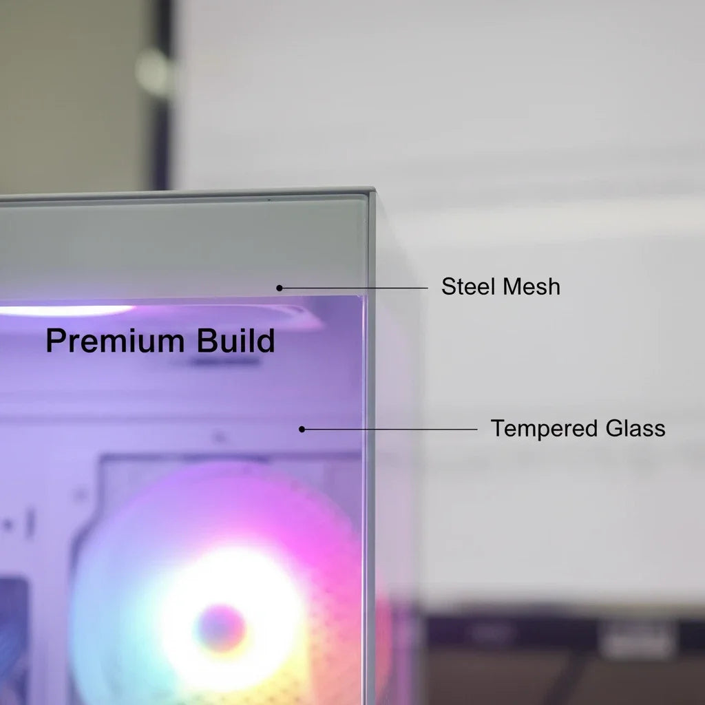 Gaming PC Desktop Computer, I7 4790, Radeon RX 580 8G, 16G DDR3, 512GB M.2 SSD, 550W 80PLUS Bronze PSU, Wifi 5, RGB Fan X5, Windows 11 Home