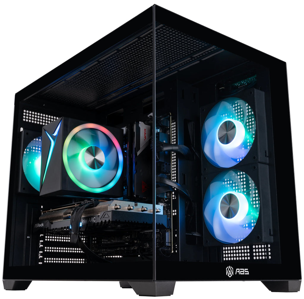 ABS Flux II Aqua Gaming PC - Windows 11- Intel Core 5 120 - Intel Arc A580 - 16GB DDR4 - 1TB - ABSWMT120A580