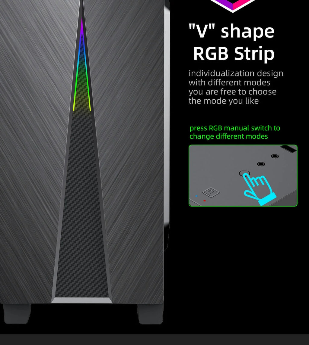 Odyssey Nova V2  Gaming PC, RGB LED Fans, Intel Core I5 Upto 4.1Ghz, 16GB DDR4 RAM, 1TB Nvme SSD, Geforce RTX 3050 6GB GDDR6 Wi-Fi BT Windows 11 Pro