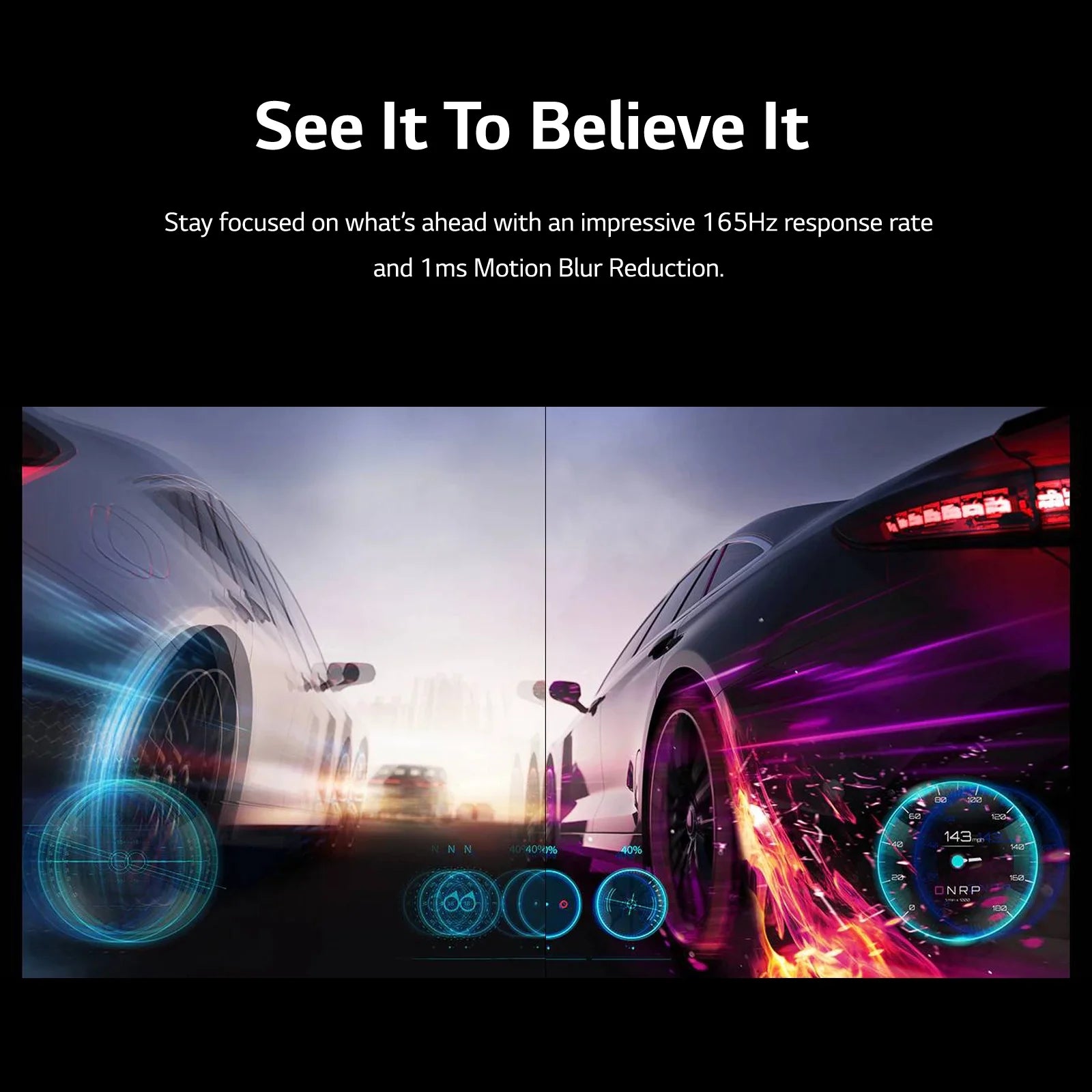 27” Ultragear FHD 1Ms 165Hz Gaming Monitor with AMD Freesync™ Premium & Black Stabilizer (1920 X 1080) - 27GQ40W-B