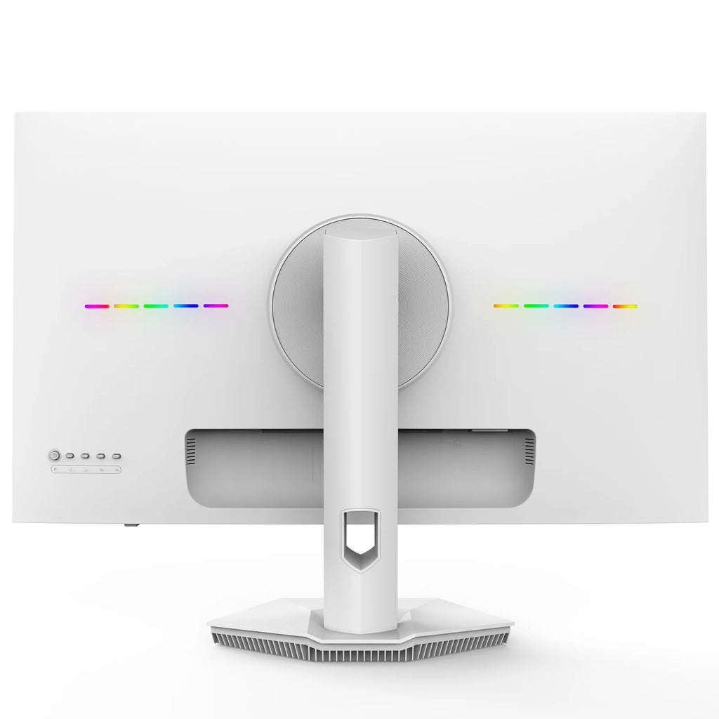 27” Gaming Monitor, UHD (3840X2160) Dual Mode (4K 160Hz or FHD 320Hz), 120% Srgb, Support Freesync, Built-In Speakers, RGB Lighting, HDMI & DP, Height Adjustable, Wall Mount Install-White