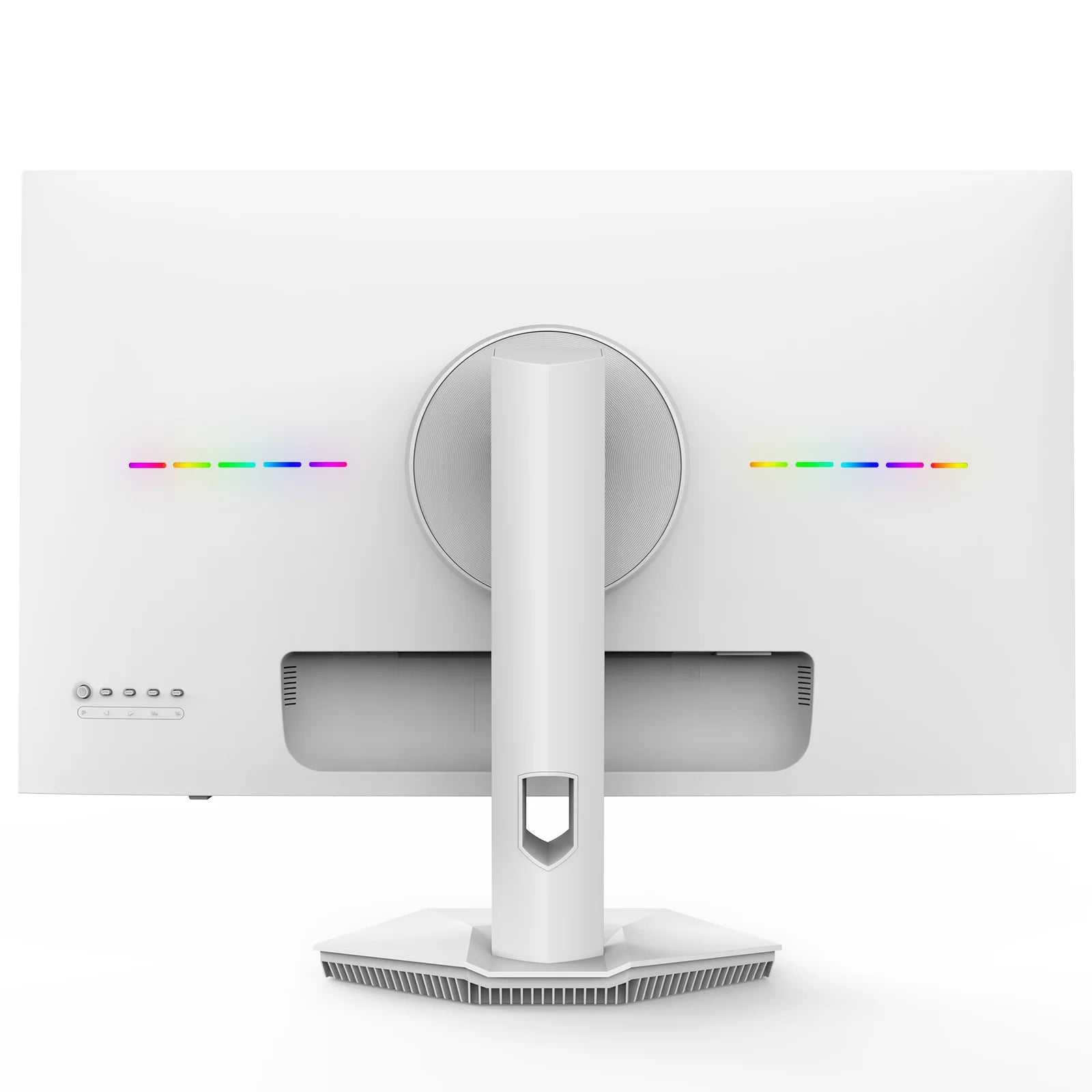 27” Gaming Monitor, UHD (3840X2160) Dual Mode (4K 160Hz or FHD 320Hz), 120% Srgb, Support Freesync, Built-In Speakers, RGB Lighting, HDMI & DP, Height Adjustable, Wall Mount Install-White