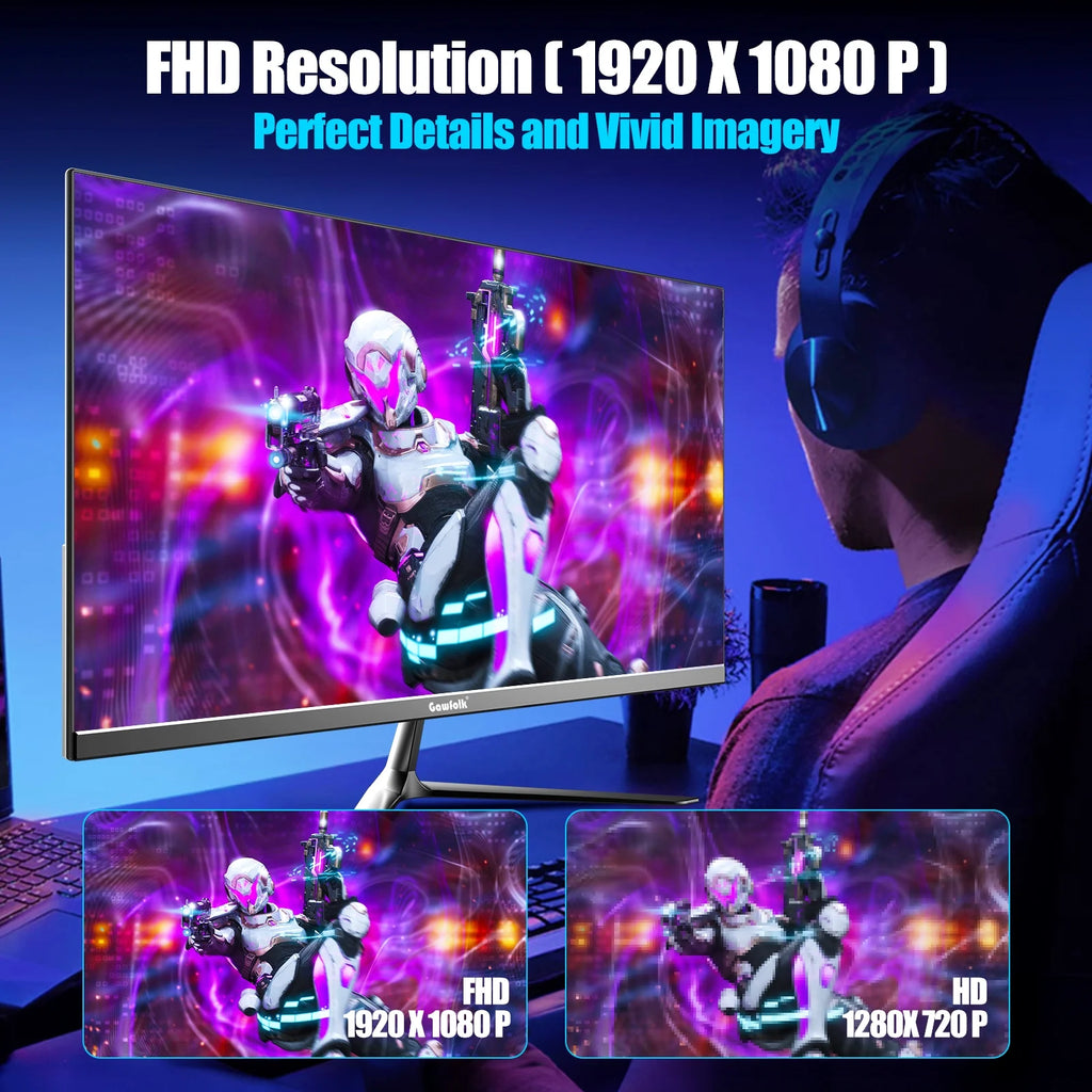 24.5 Inch Gaming Monitor 200Hz/165Hz FHD(1080P) Computer Monitors Black