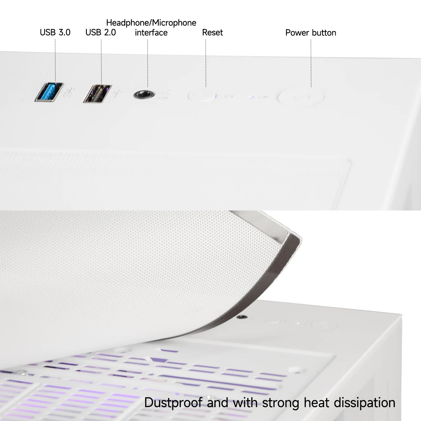 Desktop PC Computer Gaming AMD Ryzen 7 8700F, RTX 5060 8GB 1TB , 32GB DDR5, White Mid Tower