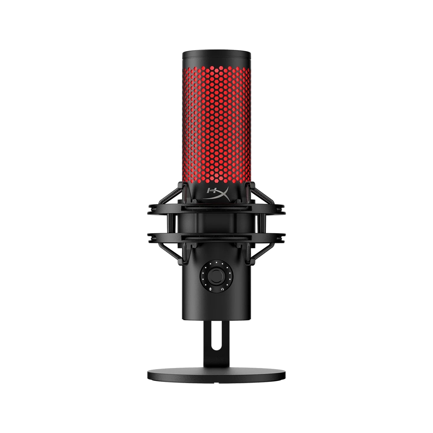 Quadcast 2 - USB Microphone for Gaming, Streaming and Podcasting, with On-Board Controls, LED Lighting, Quick Release Shock Mount and Built-In Arm/Stand Mount, PC, Mac, PS5, PS4, USB-C - Black