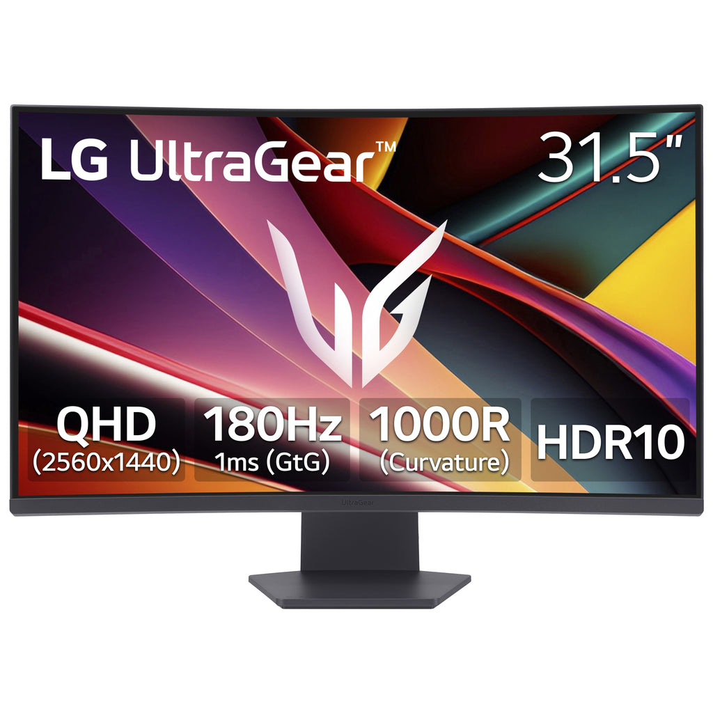 32" Ultragear QHD AMD Freesync Curved Gaming Monitor, 180Hz, 1Ms, Black, 32G60WA-B