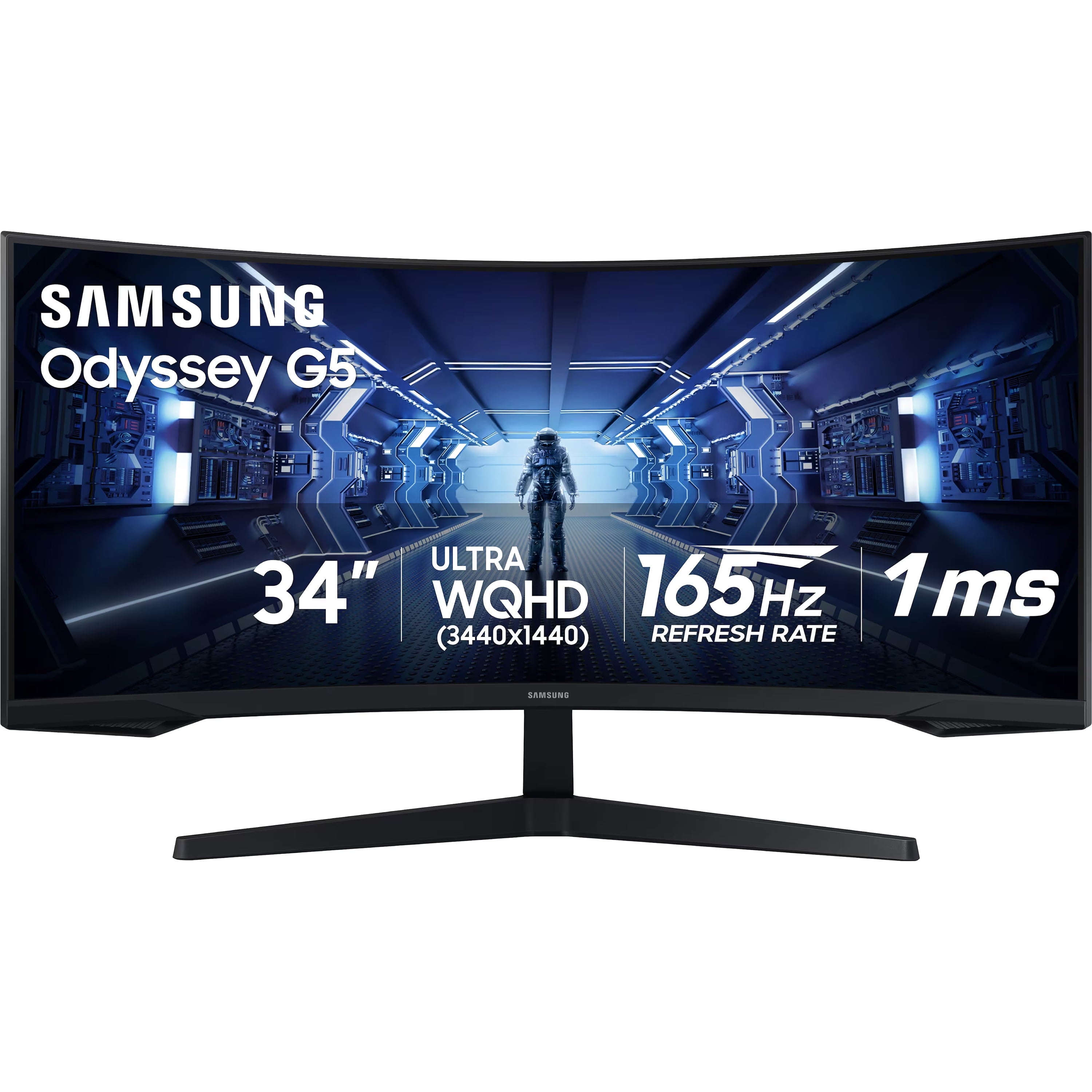 34" Odyssey G55T WQHD 165Hz 1Ms(Mprt) AMD Freesync HDR Curved Gaming Monitor - LC34G55TWDNXZA