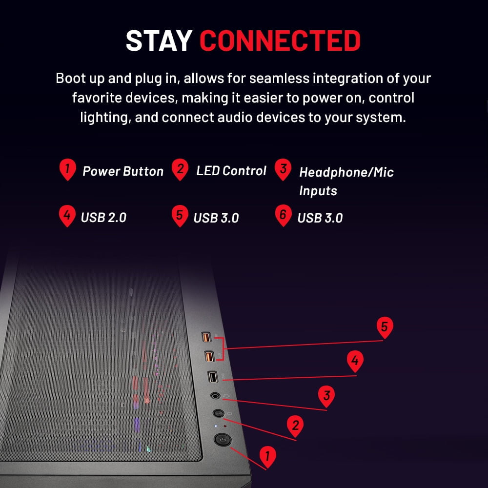 Skytech Blaze4 Mini Gaming PC Desktop AMD Ryzen 5 5500 NVIDIA Geforce RTX 3050 (6GB) 500GB Nvme SSD 16GB DDR4 SDRAM Windows 11