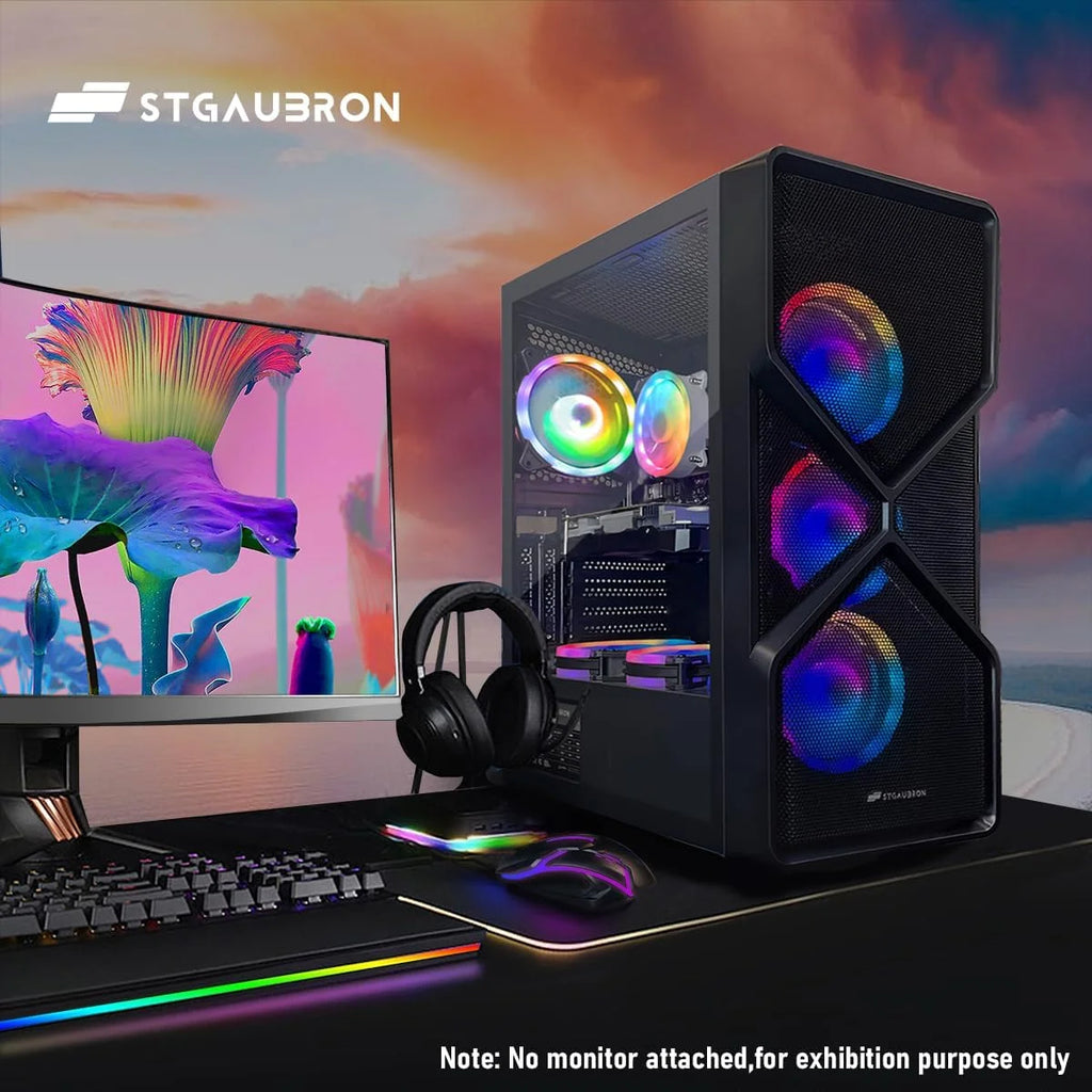 Gaming PC Computer Desktop, RTX 2060S 8G, Intel Core I7 8Th up to 4.1G, 16G DDR4, 1T SSD, 600M Wifi, BT 5.0, RGB Fan X6, Windows 11 Home