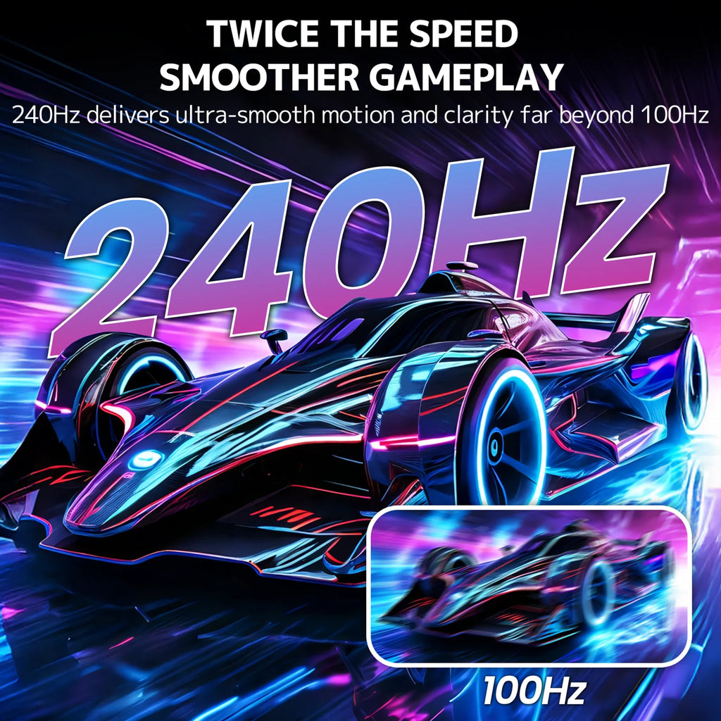 32" 240Hz Curved Gaming Monitor, FHD 1920×1080P, 1800R Ultra-Wide Screen, 120% Srgb, Freesync, Low Blue Light, HDMI 2.0 & DP 1.4, Wall Mountable-Black