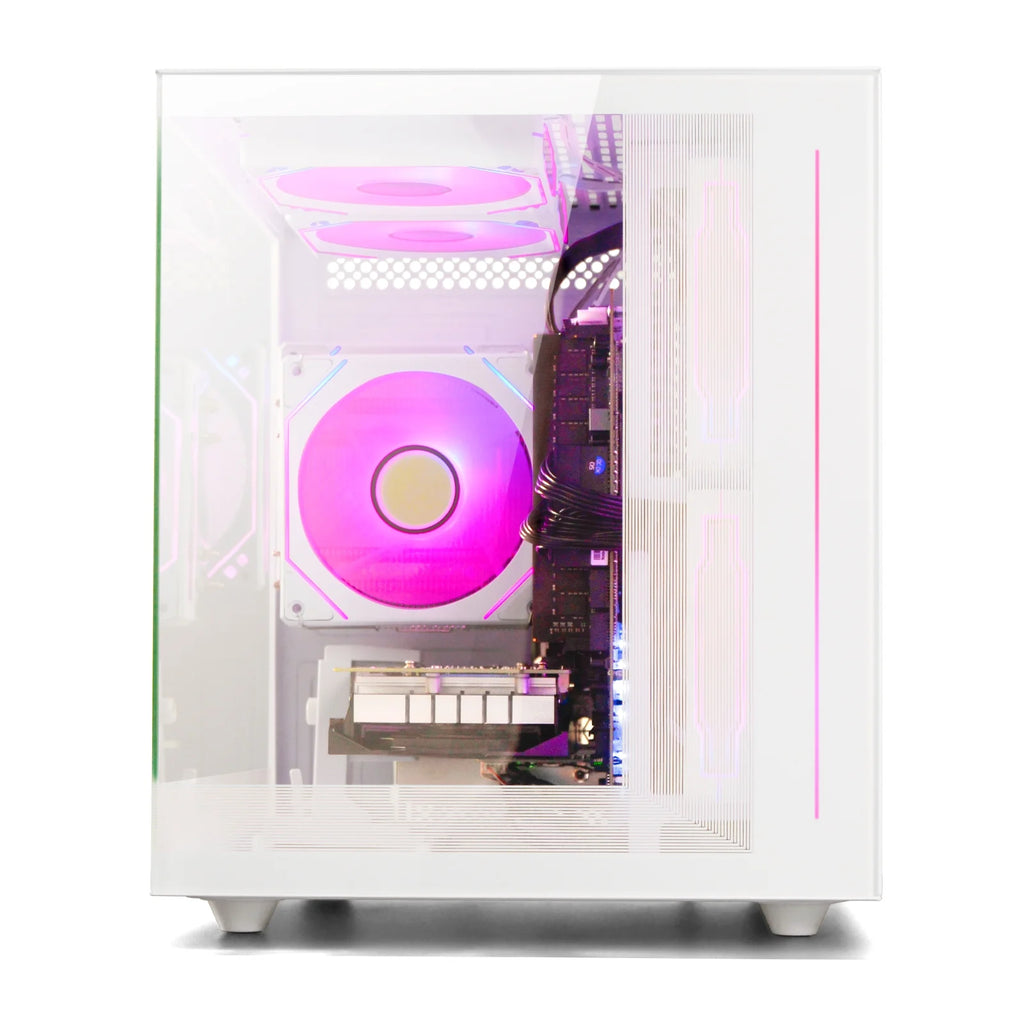 Desktop PC Computer Gaming AMD Ryzen 7 8700F, RTX 5060 8GB 1TB , 32GB DDR5, White Mid Tower