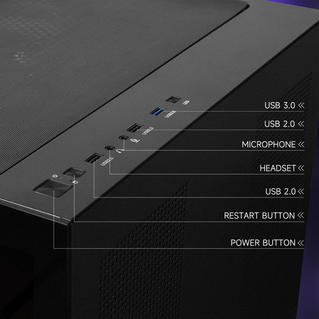 Speedra Gaming Desktop PC, AMD Ryzen 7 5700X, Nvidia RTX 5060, 16GB RAM, 1TB SSD, Wifi, Windows 11 Home,Prebuilt Pc Computer,New