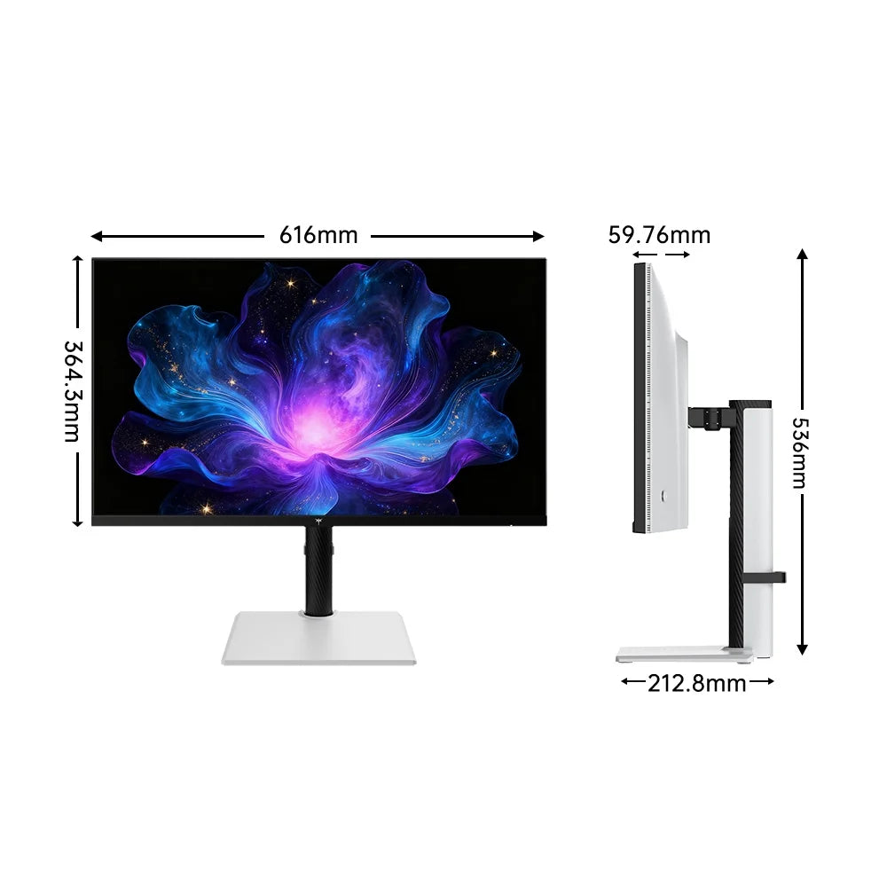 H27T6 27" QHD 210Hz Gaming Monitor, 1440P Monitor with Speakersfast IPS, 1Ms, HDR400, Freesync & G-Sync Compatible, VESA, Tilt & Swivel & Height Adjustable, 1440P, Black