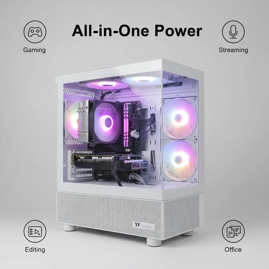 Gaming PC Desktop, I7 4790, GTX 1660 Super 6GB, 16GB DDR3, 512GB M.2 SSD, 550W 80PLUS Bronze PSU, Wifi 5, RGB Fan X5, Windows 11 Home